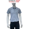 Áo sơ mi nam tay ngắn Owen AB255136NT màu xám họa tiết dáng suông body fit tà bằng có túi chất liệu Bamboo polyester
