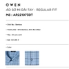 Áo Sơ Mi Nam Tay Dài Owen AR221073DT Blue Checked Dáng Regular Fit Vải Sợi Tre ( Bamboo)