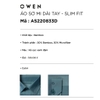 Áo Sơ Mi Nam Tay Dài Owen AS220833D Kẻ caro xanh đậm  Dáng Slim Fit Vải Sợi Tre ( Bamboo)