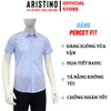 Áo Sơ Mi Nam Ngắn Tay Aristino ASS075AS3 màu xanh kẻ tăm