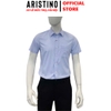 Áo Sơ Mi Nam Ngắn Tay Aristino ASS075AS3 màu xanh kẻ tăm