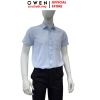Áo sơ mi nam tay ngắn Owen AF260121NT – Xanh nhạt kẻ caro Plus Size có túi chất liệu nano