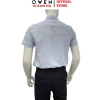Áo sơ mi nam tay ngắn Owen AF260121NT – Xanh nhạt kẻ caro Plus Size có túi chất liệu nano