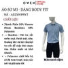 Áo sơ mi nam tay ngắn Owen AB250089NT màu xanh đậm dáng suông body fit tà bằng có túi Chất liệu Bamboo poly