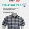 Áo Sơ Mi Nam Tay Ngắn Owen AB260106NT Xám Đậm Body Fit Có Túi