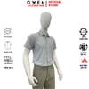 Áo Sơ Mi Nam Tay Ngắn Owen AB260114NT Xám Kẻ Body Fit Có Túi