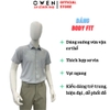 Áo Sơ Mi Nam Tay Ngắn Owen AB260114NT Xám Kẻ Body Fit Có Túi