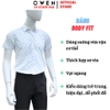 Áo sơ mi nam tay ngắn Owen AB260036NT màu trắng in họa tiết dáng suông body fit tà bằng có túi chất liệu Bamboo polyester