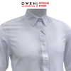 Áo Sơ Mi Trắng Nam Tay Dài Owen AS230323D màu trắng trơn dáng slim fit tà lượn không túi chất liệu café