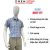 Áo Sơ Mi Nam Tay Ngắn Owen AB260010NT Xanh Body Fit Có Túi