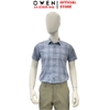 Áo Sơ Mi Nam Tay Ngắn Owen AB260010NT Xanh Body Fit Có Túi