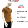 Áo Thun polo Nam Tay Ngắn Có Cổ Owen APV262004 màu nâu dáng suông body fit xẻ tà chất liệu cotton spandex