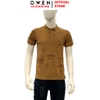 Áo Thun polo Nam Tay Ngắn Có Cổ Owen APV262004 màu nâu dáng suông body fit xẻ tà chất liệu cotton spandex