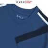 Áo Thun Nam Tay Ngắn Không Cổ Owen TSN253668 màu xanh dương dáng body fit tà bằng cổ tròn chất liệu cotton