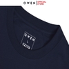 Áo Thun Nam Tay Ngắn Không Cổ Owen TSN253673 màu xanh tím than dáng body fit tà bằng cổ tròn chất liệu cotton
