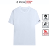 Áo Thun Nam Tay Ngắn Không Cổ Owen TSN253676 màu trắng dáng relax fit cổ tròn chất liệu cotton modal