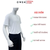 Áo Thun Nam Tay Ngắn Không Cổ Owen TSN253676 màu trắng dáng relax fit cổ tròn chất liệu cotton modal