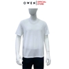 Áo Thun Nam Tay Ngắn Không Cổ Owen TSN253676 màu trắng dáng relax fit cổ tròn chất liệu cotton modal