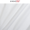 Áo Thun Nam Tay Ngắn Không Cổ Owen TSN253676 màu trắng dáng relax fit cổ tròn chất liệu cotton modal