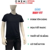 Áo thun nam Tay Ngắn Không Cổ Owen TSN260129 màu đen dáng suông regular fit cổ tròn chất liệu cotton