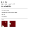 Áo Thun polo Nam Tay Ngắn Có Cổ Owen APV231318 màu đỏ dáng body fit vải cotton
