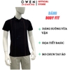 Áo thun polo Nam Tay Ngắn Có Cổ Owen APV262027 màu đen dáng body fit tà bằng xẻ tà chất liệu cotton polyester spandex
