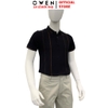 Áo thun polo Nam Tay Ngắn Có Cổ Owen APV262027 màu đen dáng body fit tà bằng xẻ tà chất liệu cotton polyester spandex