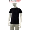 Áo thun polo Nam Tay Ngắn Có Cổ Owen APV262027 màu đen dáng body fit tà bằng xẻ tà chất liệu cotton polyester spandex