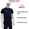 Áo thun polo Nam Tay Ngắn Có Cổ Owen APV262033 màu xanh tím than dáng body fit tà bằng xẻ tà chất liệu cotton polyester spandex