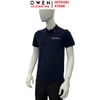 Áo thun polo Nam Tay Ngắn Có Cổ Owen APV262033 màu xanh tím than dáng body fit tà bằng xẻ tà chất liệu cotton polyester spandex