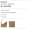 Áo Thun polo Nam Tay Ngắn Có Cổ Owen APV231385 màu nâu nhạt dáng body fit Vải cotton