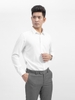 Áo Sơ Mi Nam Tay Dài Aristino ALS08009 Màu Trắng Caro Dệt Lỗ Kiểu Dáng Slim Fit Chất Liệu Nano
