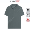 Áo Thun polo Nam Tay Ngắn Có Cổ Owen APV253643 màu xám đậm dáng suông body fit xẻ tà chắt liệu nylon Spandex