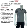 Áo Thun polo Nam Tay Ngắn Có Cổ Owen APV253643 màu xám đậm dáng suông body fit xẻ tà chắt liệu nylon Spandex