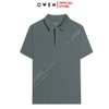 Áo Thun polo Nam Tay Ngắn Có Cổ Owen APV253643 màu xám đậm dáng suông body fit xẻ tà chắt liệu nylon Spandex