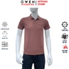 Áo Thun polo Nam Tay Ngắn Có Cổ Owen APV253648 màu hồng đậm dáng suông body fit xẻ tà chắt liệu nylon Spandex