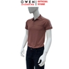 Áo Thun polo Nam Tay Ngắn Có Cổ Owen APV253648 màu hồng đậm dáng suông body fit xẻ tà chắt liệu nylon Spandex