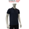 Áo Thun polo Nam Tay Ngắn Có Cổ Owen APV257002 màu xanh tím than dáng suông body fit tà xẻ hai bên chất liệu nylon spandex