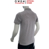 Áo Thun polo Nam Tay Ngắn Có Cổ Owen APV257065 này xám nhạt họa tiết dáng suông body fit tà xẻ hai bên chất liệu cotton