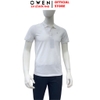 Áo thun polo Nam Tay Ngắn Có Cổ Owen APV262010 màu trắng dáng body fit tà bằng xẻ tà chất liệu cotton polyester spandex