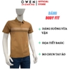 Áo thun polo Nam Tay Ngắn Có Cổ Owen APV262021 màu nâu dáng body fit tà bằng xẻ tà chất liệu cotton polyester spandex