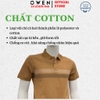 Áo thun polo Nam Tay Ngắn Có Cổ Owen APV262021 màu nâu dáng body fit tà bằng xẻ tà chất liệu cotton polyester spandex