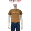 Áo thun polo Nam Tay Ngắn Có Cổ Owen APV262021 màu nâu dáng body fit tà bằng xẻ tà chất liệu cotton polyester spandex