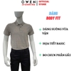 Áo Thun polo Nam Tay Ngắn Có Cổ Owen APV262040 màu xám họa tiết dáng suông body fit xẻ tà chất liêu cotton spandex