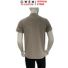 Áo Thun polo Nam Tay Ngắn Có Cổ Owen APV262040 màu xám họa tiết dáng suông body fit xẻ tà chất liêu cotton spandex
