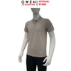 Áo Thun polo Nam Tay Ngắn Có Cổ Owen APV262040 màu xám họa tiết dáng suông body fit xẻ tà chất liêu cotton spandex