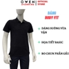 Áo Thun polo Nam Tay Ngắn Có Cổ Owen APV262041 màu đen họa tiết dáng suông body fit xẻ tà chất liêệu cotton polyester spandex