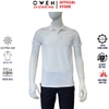 Áo Thun polo Nam Tay Ngắn Có Cổ Owen APV262048 màu trắng dáng suông body fit xẻ tà chất liệu nylon spandex