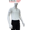 Áo Thun polo Nam Tay Ngắn Có Cổ Owen APV262051 màu trắng dáng suông body fit xẻ tà chất liệu nylon spandex