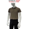 Áo Thun polo Nam Tay Ngắn Có Cổ Owen APV262058 màu nâu dáng suông body fit xẻ tà chất liệu nylon spandex